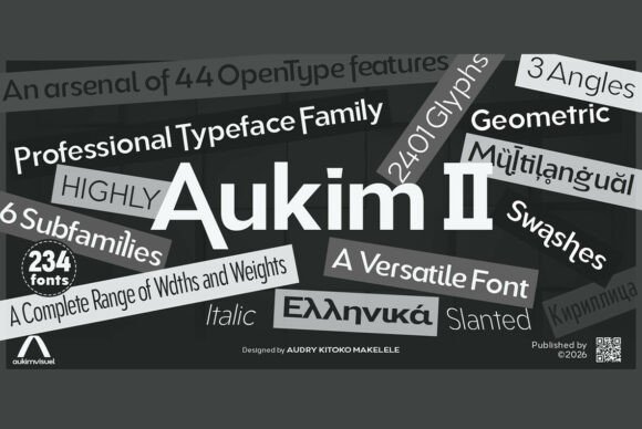 Aukim II: The Modern Sans Serif for Every Creative Need