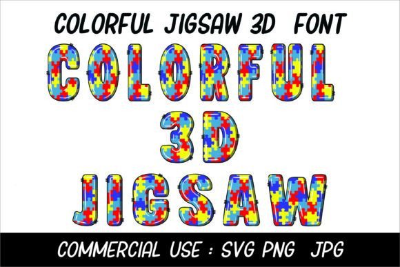 Colorful 3D Jigsaw Font: A Playful Design Game-Changer