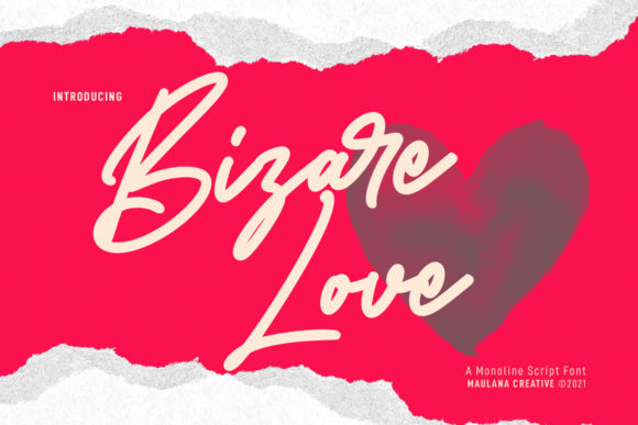 Discover the Charm of Bizare Love Monoline Script Font