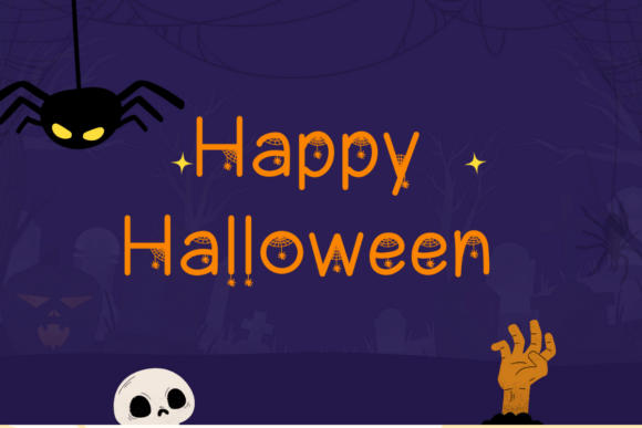Happy Halloween Font: A Web-Spun Typeface for Eerie Elegance