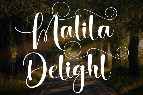 Malila Delight: The Calligraphic Font for Romantic Branding