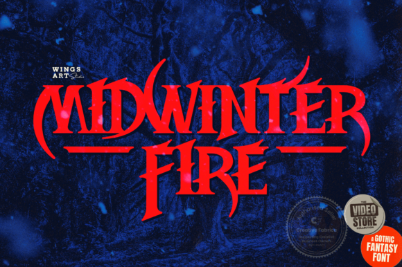 Midwinter Fire Font: A Dark, Bold Typeface for Striking Designs