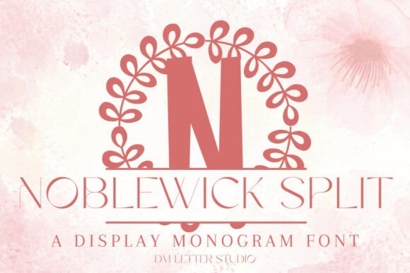 Noblewick Split Monogram Font: Crafting Heirloom-Quality Initials