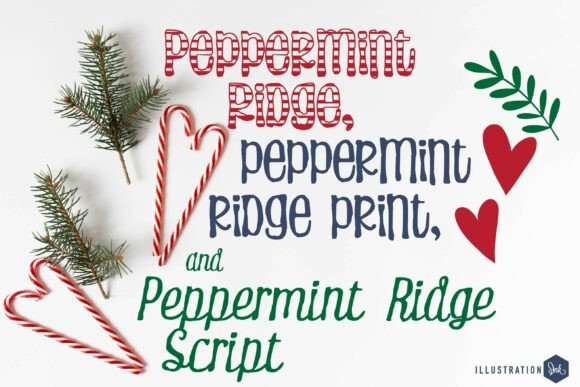 Peppermint Ridge Trio Font: A Sweet Holiday Design Kit