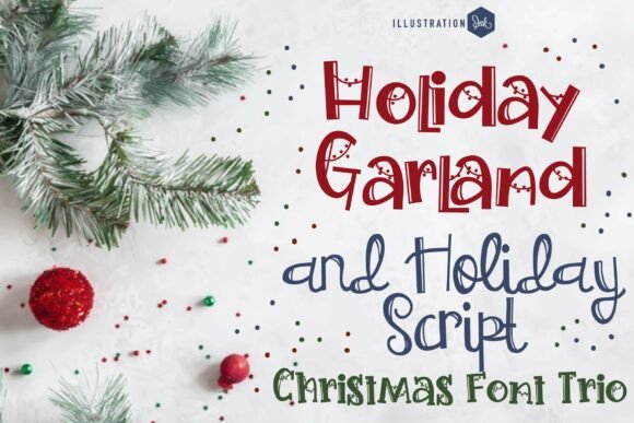 Unwrap the Holiday Garland Font Trio for Festive Designs